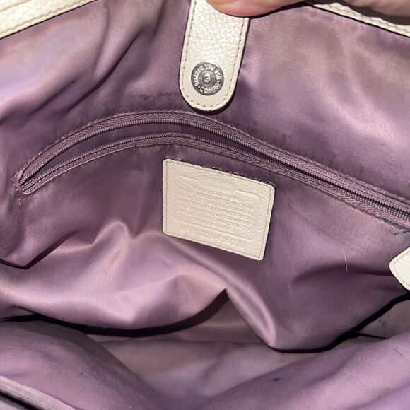 Coach‎ 2012 Tan and Cream Penelope Pebbled Leather Bag - Picture 9 of 15